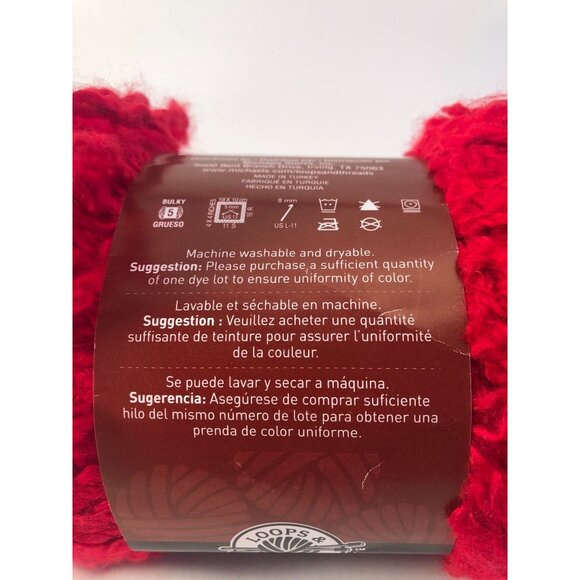 LOT OF 7 Red Skeins: Loops and Threads Charisma Bulky Weight yarn - Picture 13 of 16